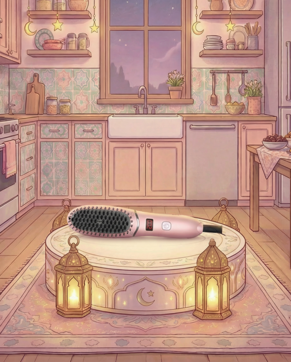 Mini Hair Straightener Brush